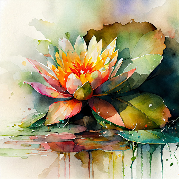 Flower watercolor 5 Digital Download