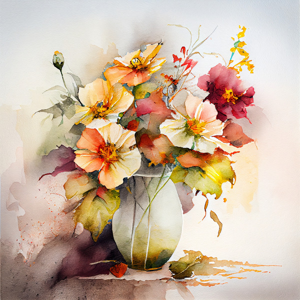 Flower watercolor 6 Digital Download