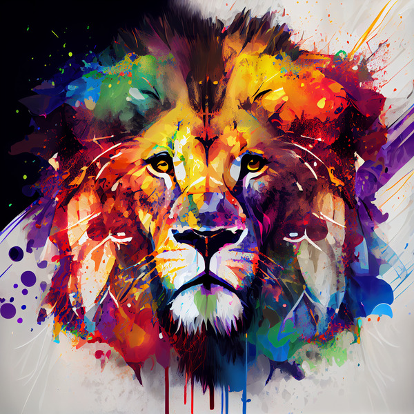 ILLUSTRATION OF A LIONS FACE 2 Digital Download