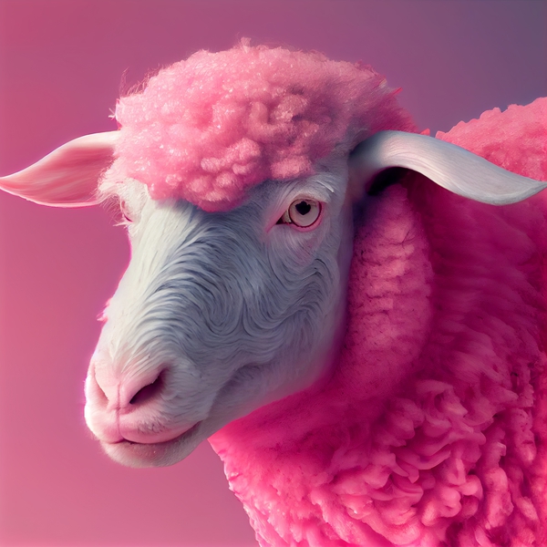 Shaved pink sheep 1 Digital Download