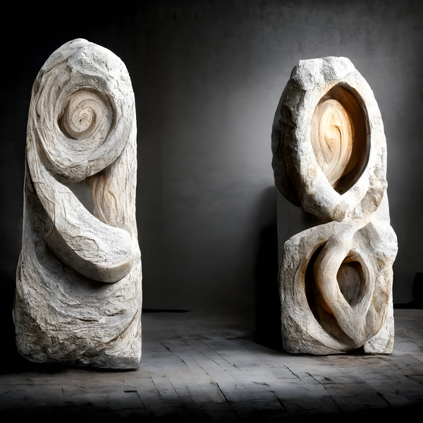 Stone and wood sculptures 2 Digital Download