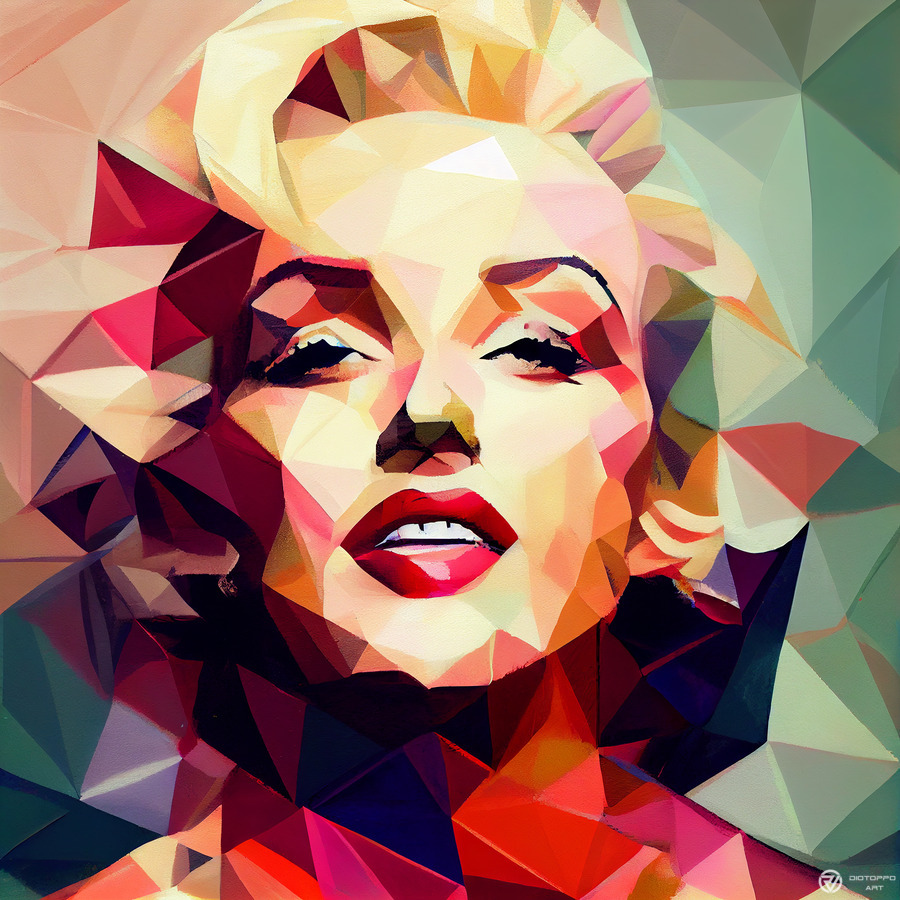 Marilyn Monroe abstract face  Print