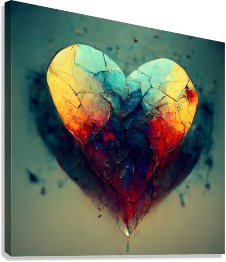 Broken heart abstract LIMITED  Canvas Print