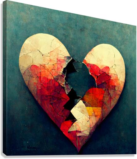 BROKEN HEART ABSTRACT 3  Canvas Print