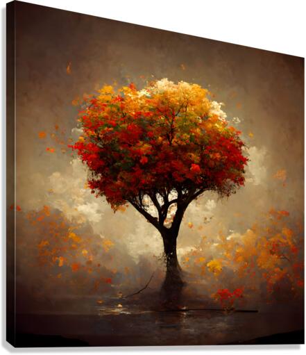 Warm tree in autumn 2  Canvas Print