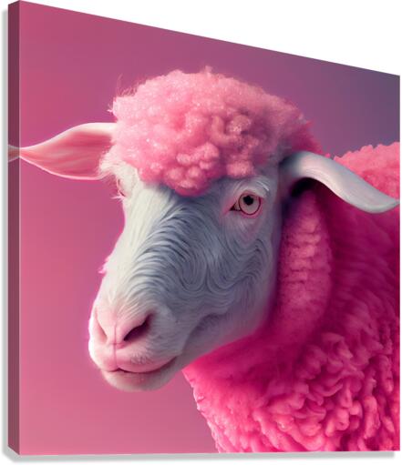 Shaved pink sheep 1  Canvas Print