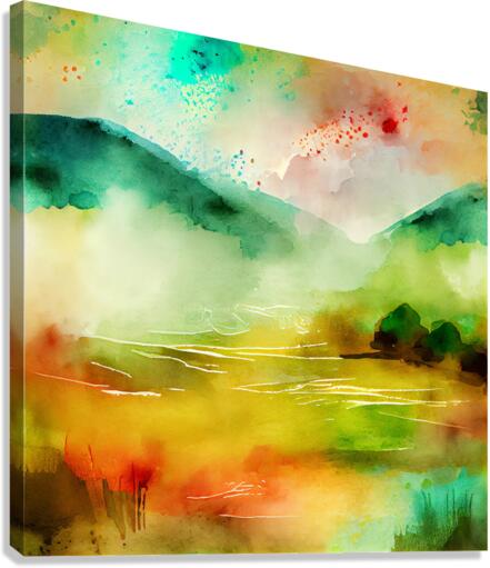 Watercolor abstract landscape 2  Canvas Print