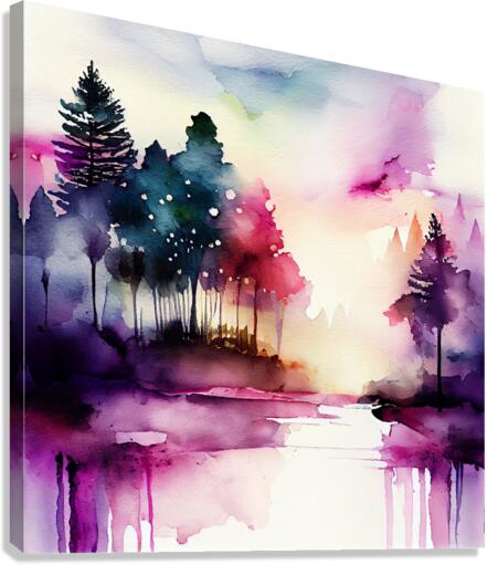 Watercolor abstract landscape 4  Canvas Print