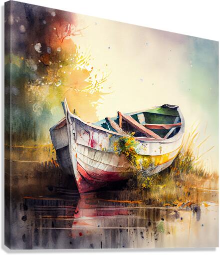 Abandoned boat  Canvas Print