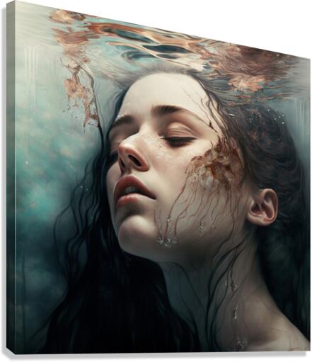 Woman under the water  Canvas Print