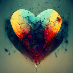 Broken heart abstract LIMITED