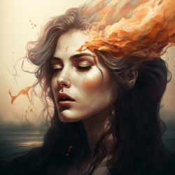 A woman and her fiery mind