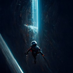 Tron astronaut falling