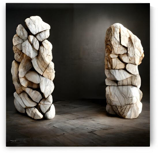 Stone and wood sculptures by diotoppo