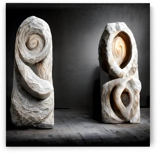 Stone and wood sculptures 2 by diotoppo