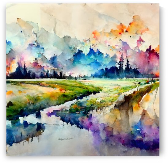 Watercolor Abstract Landscape Art1 by diotoppo
