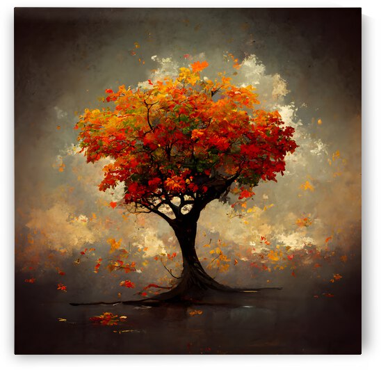 Warm tree in autumn by diotoppo