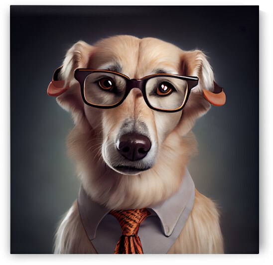 Dog in glasses by diotoppo