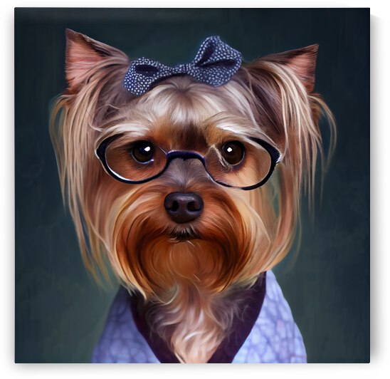 Cute Yorkshire terrier in glasses 3 by diotoppo
