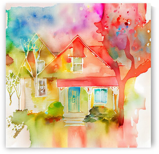 Watercolor abstract home 1 by diotoppo