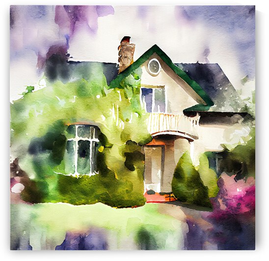Watercolor abstract home 3 by diotoppo