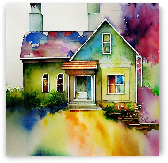 Watercolor abstract home 5 by diotoppo
