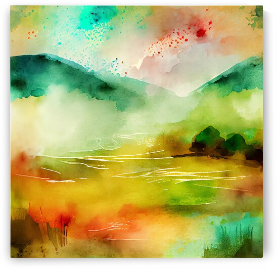 Watercolor abstract landscape 2 by diotoppo