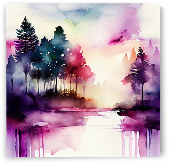 Watercolor abstract landscape 4 by diotoppo