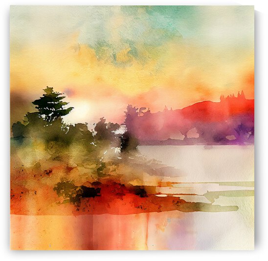 Watercolor abstract landscape 3 by diotoppo