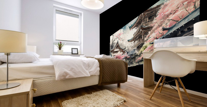 Japanese small town 3 Mural print