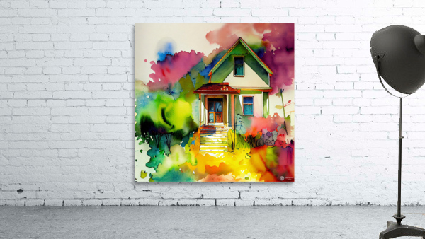 Watercolor abstract home 4 by diotoppo