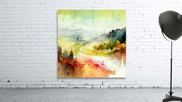 Watercolor abstract landscape 1 by diotoppo