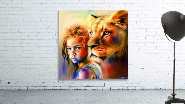 Girl and lion by diotoppo