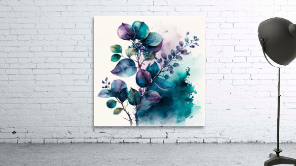 Violet Teal Watercolor 1 by diotoppo
